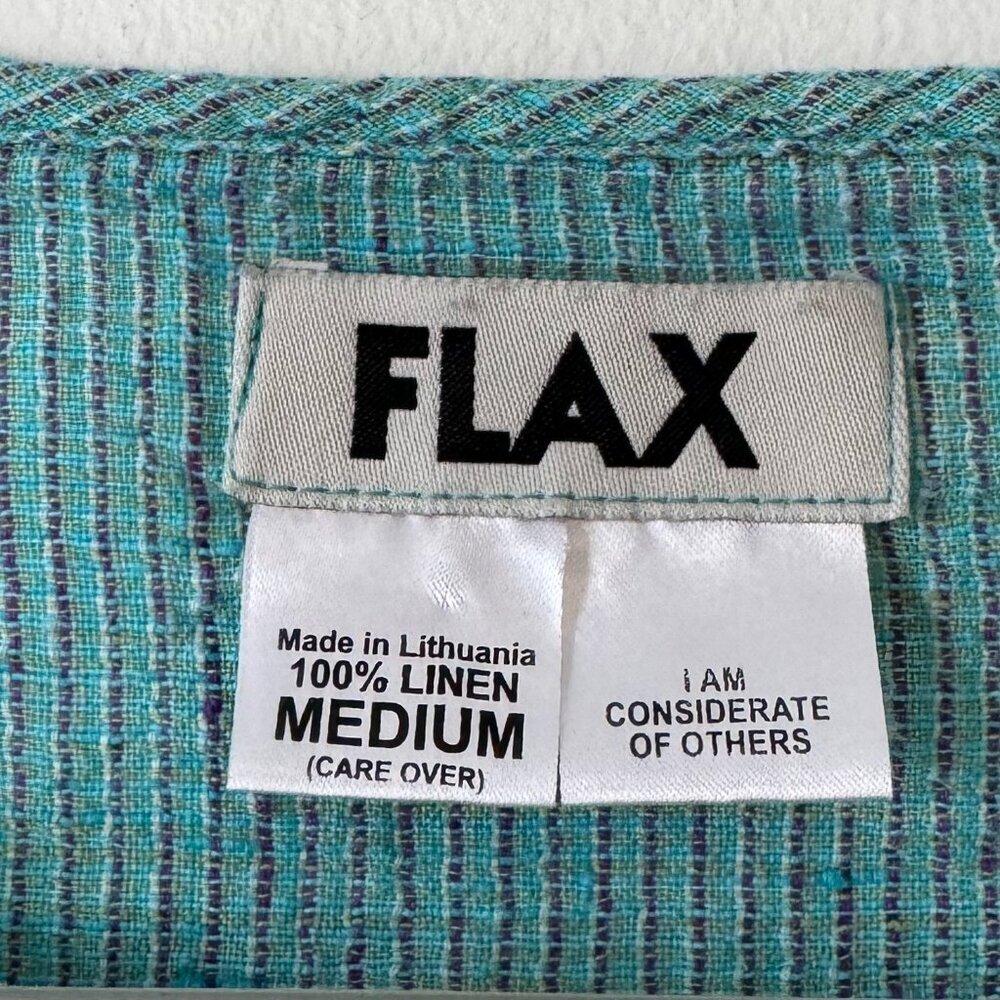 Flax Turquoise Button Top - Picture 3 of 9